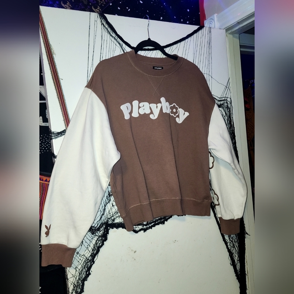 ✨️PLAYBOY Brown and White Logo Sweatshirt✨️
